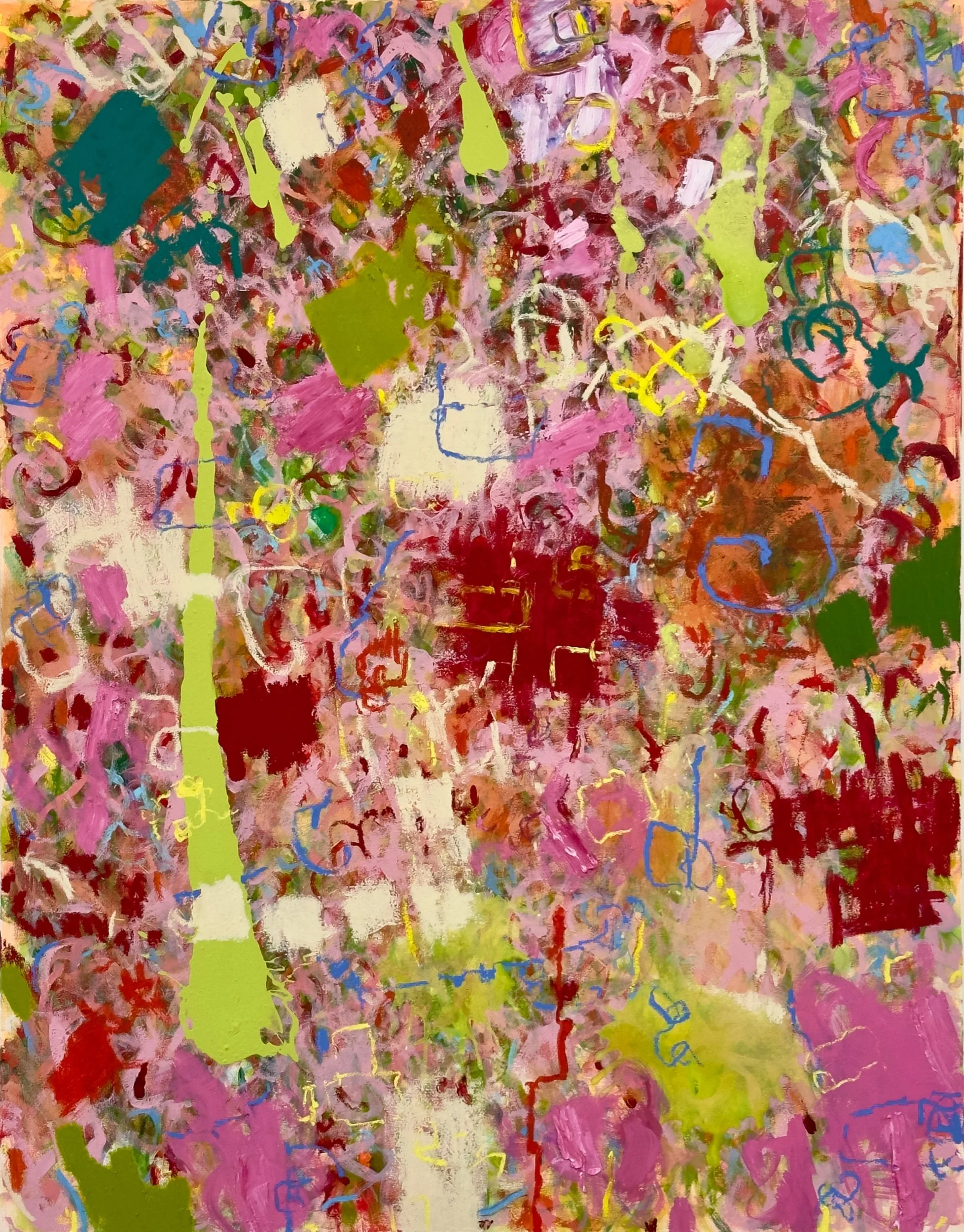   Untitled, 2025, oil stick and oil on acrylic on canvas, 146 × 114 cm. Private collection (Canary Islands)  