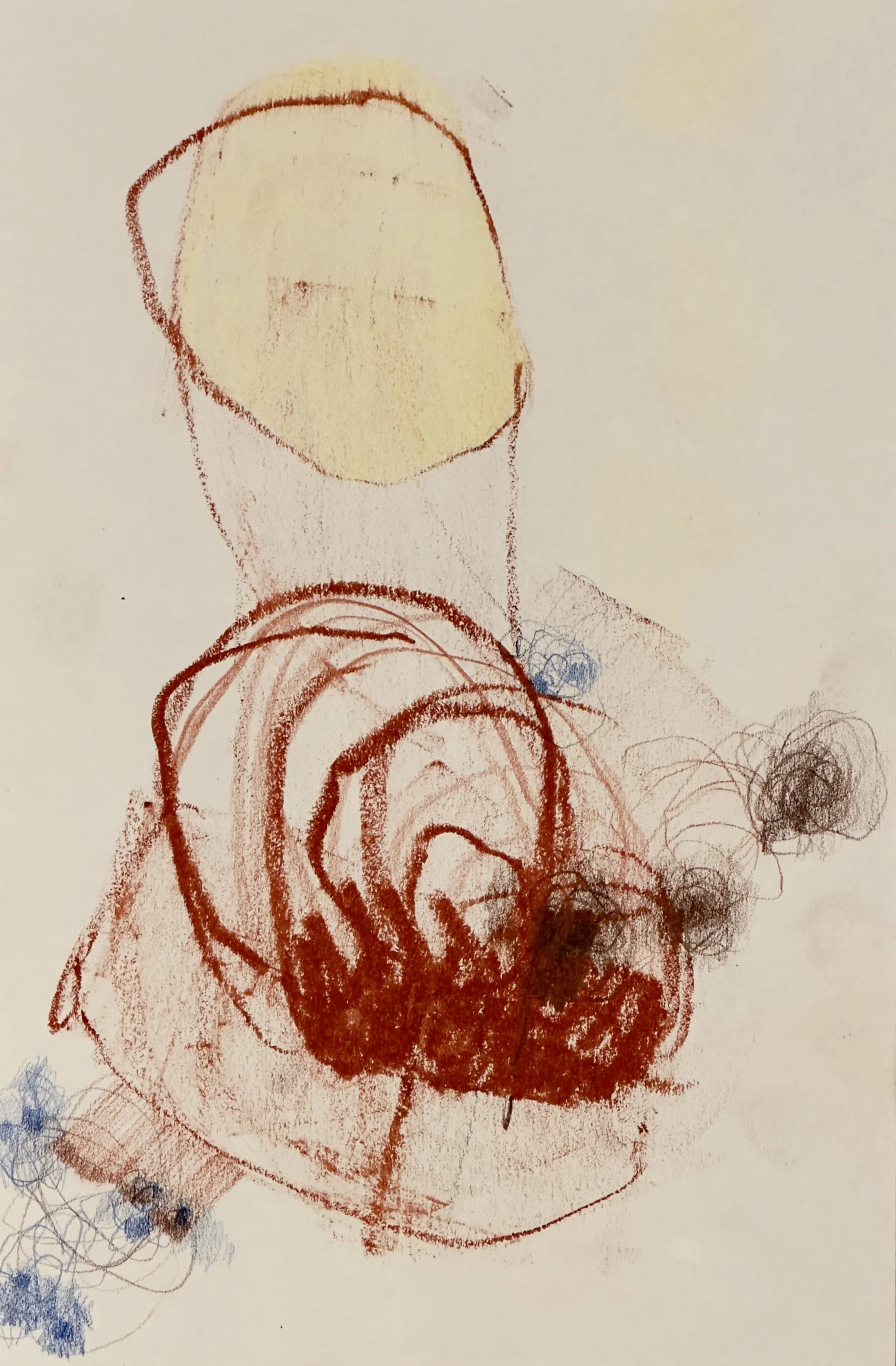  Untitled, 2024, oil pastels and colored pencils on paper, 29,7 x 21 cm 