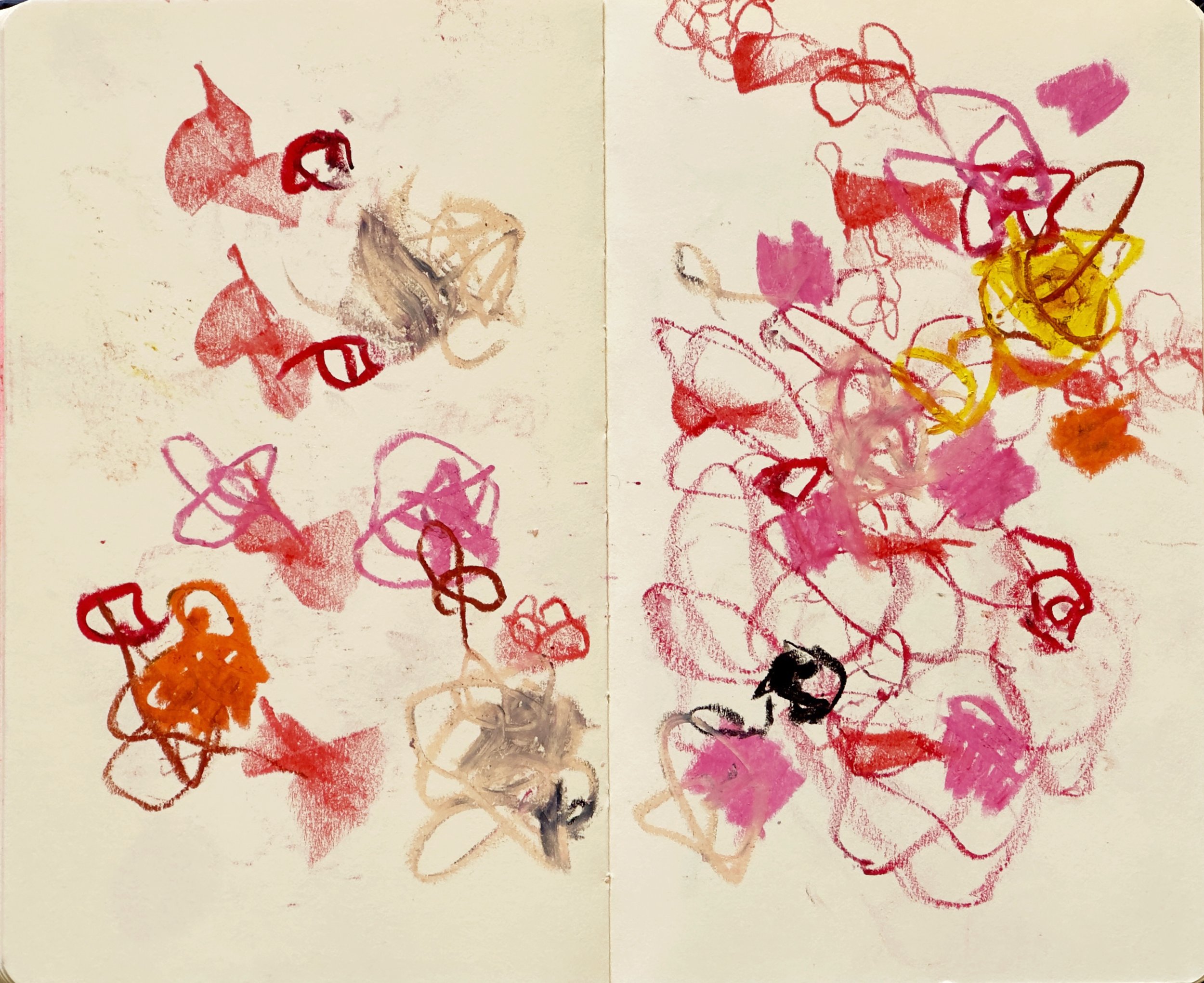  Notebook 2, 2023, oil pastel on paper 