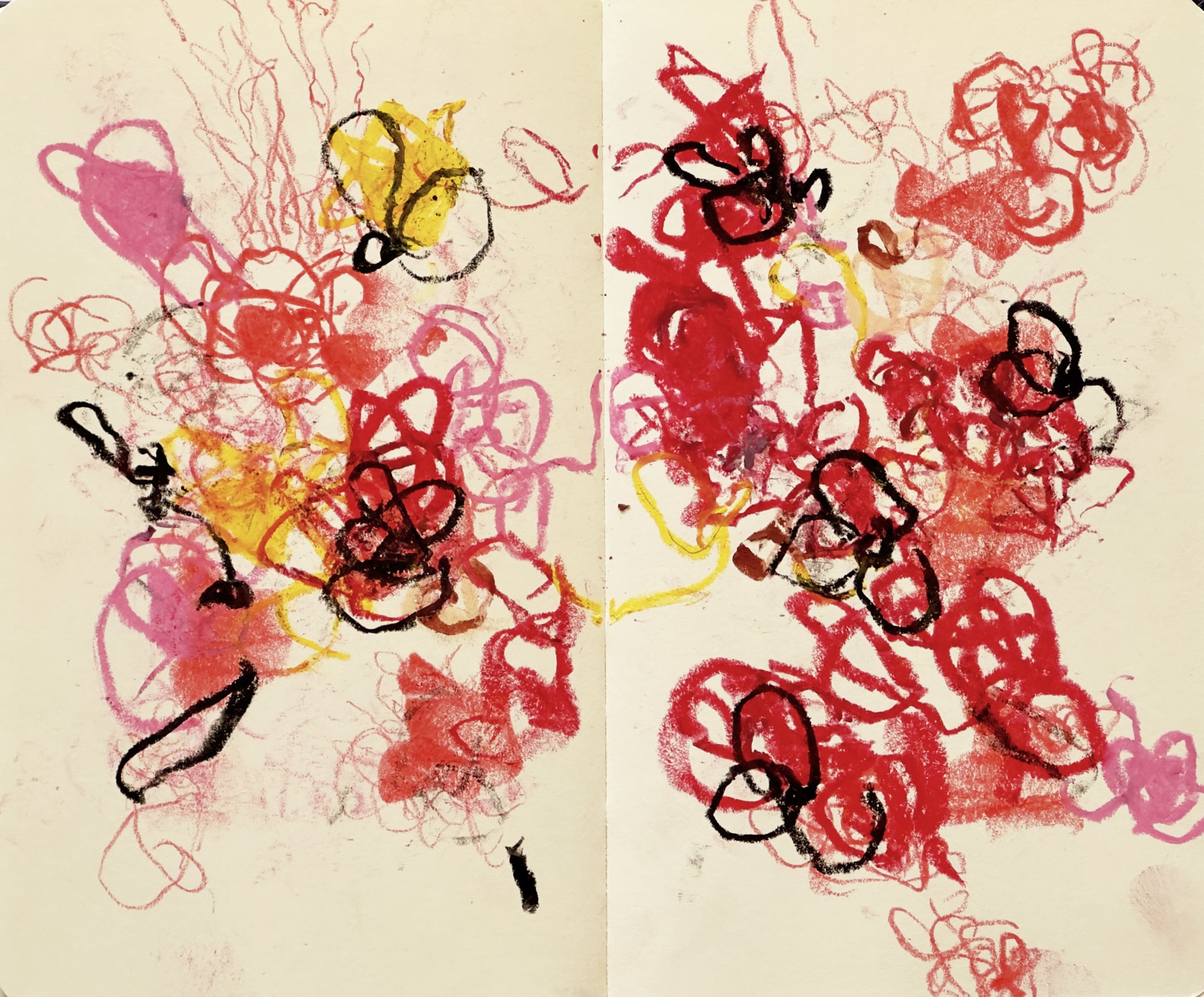  Notebook 4, 2023, oil pastel on paper 