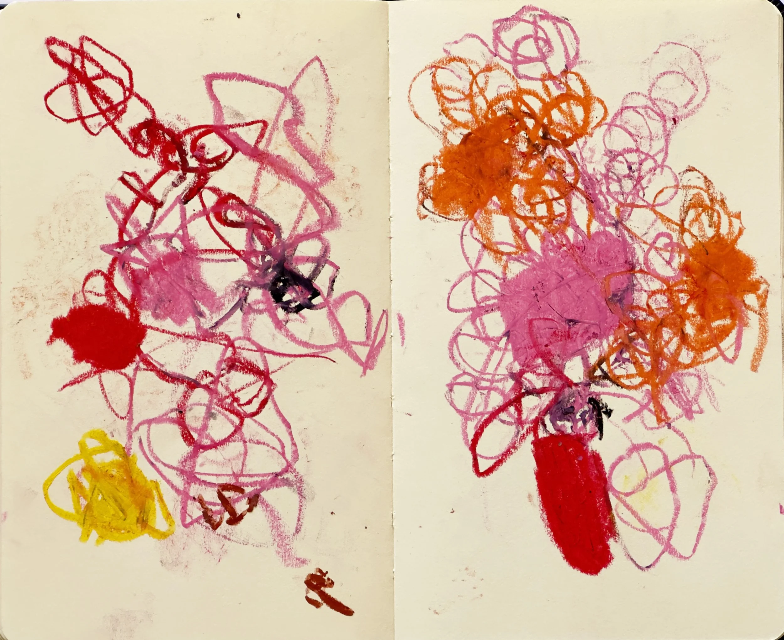  Notebook 3, 2023, oil pastel on paper 