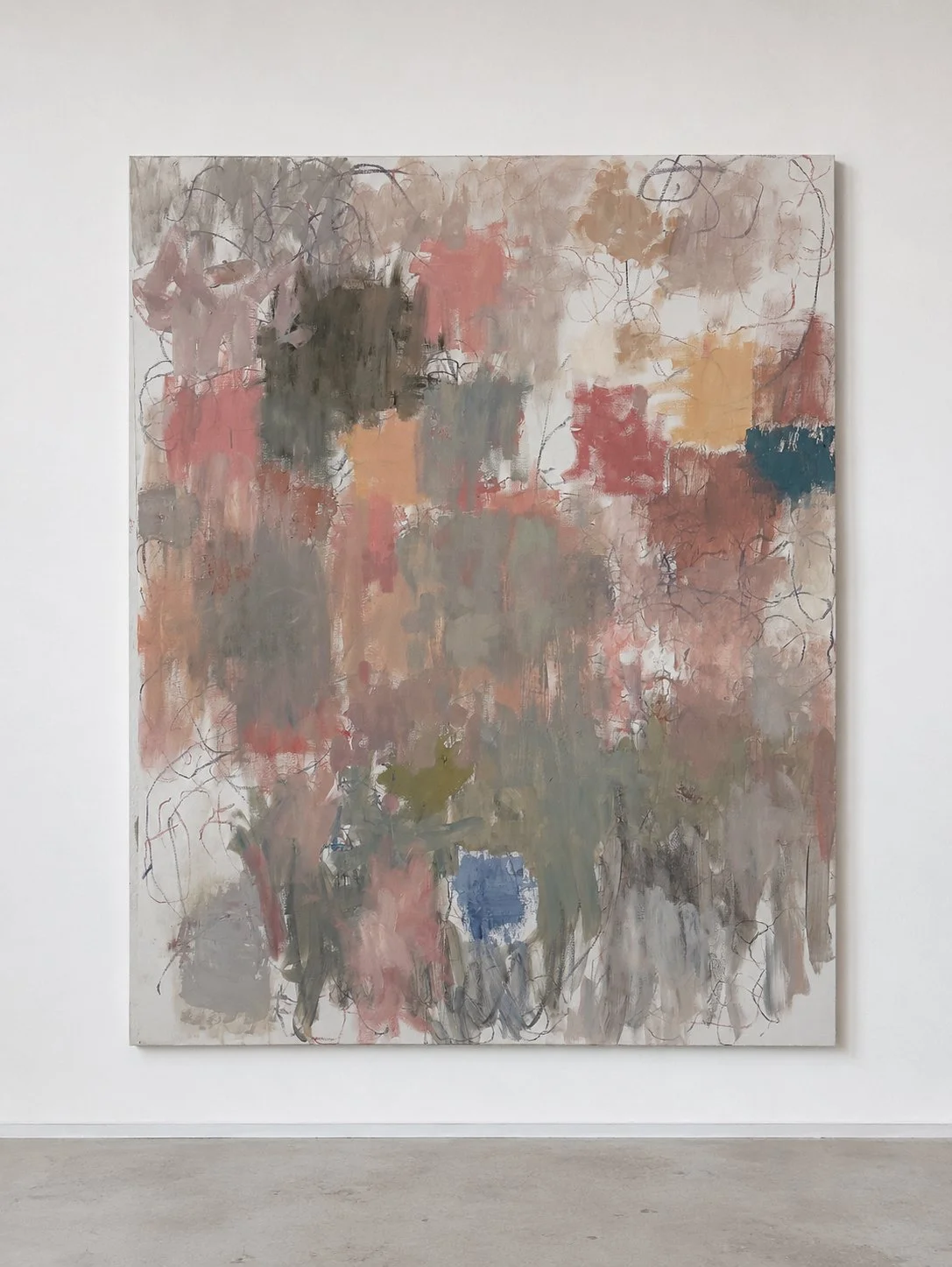   Poso , 2026, oil and oil pastels on canvas, 146 × 114 cm    