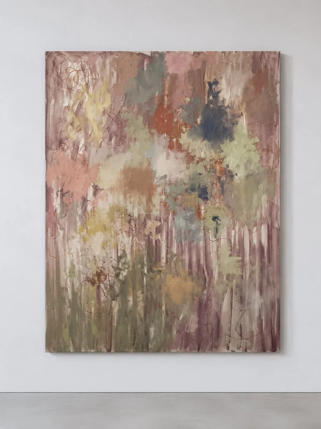   Poso , 2026, oil and oil pastels on canvas, 146 × 114 cm 