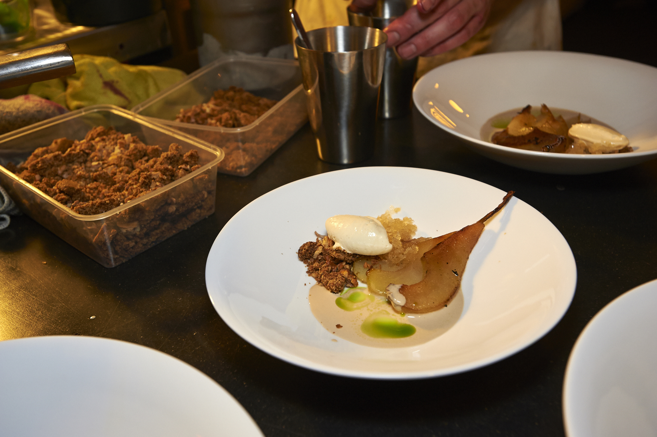Pear, Smoked Bone Marrow, Parsnip