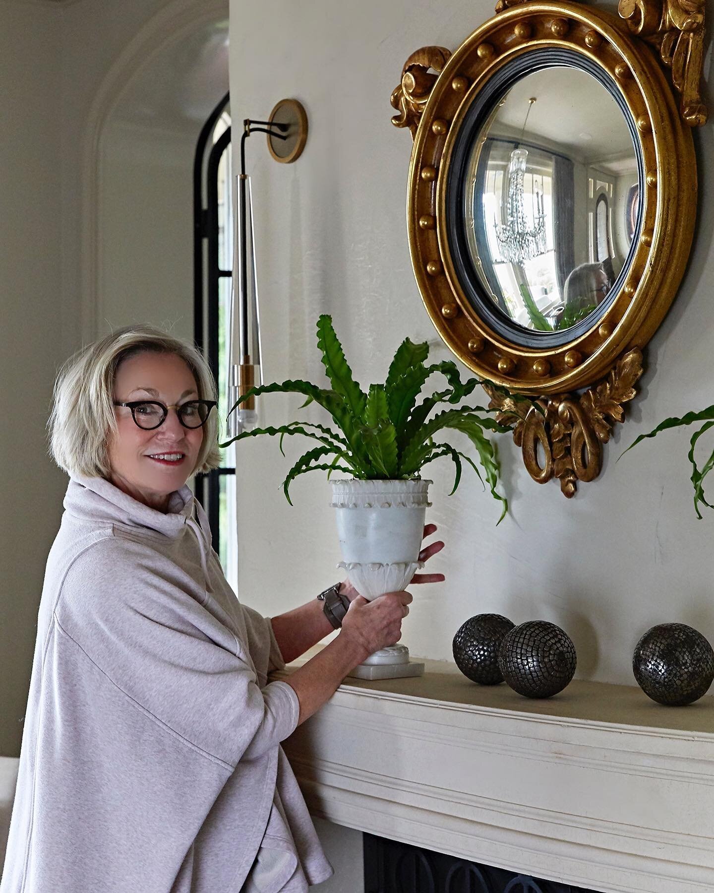&ldquo;The easiest way to liven up a space is to add a potted plant or simple floral arrangement 🌿 While this mantle is magical when minimal, it still needed something 🌿 So we potted ferns in a pair of ceramic urns. We placed one on each side of th