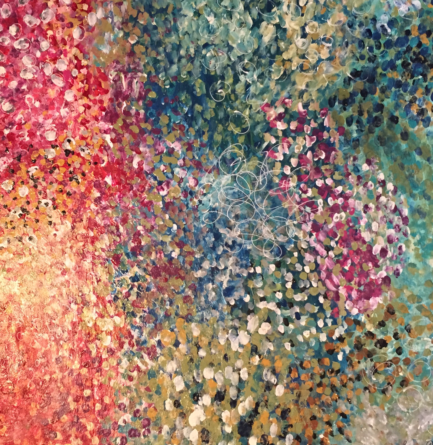 Flower Splash 36” x 36” x 1.5” acrylic on canvas $1,100 Available