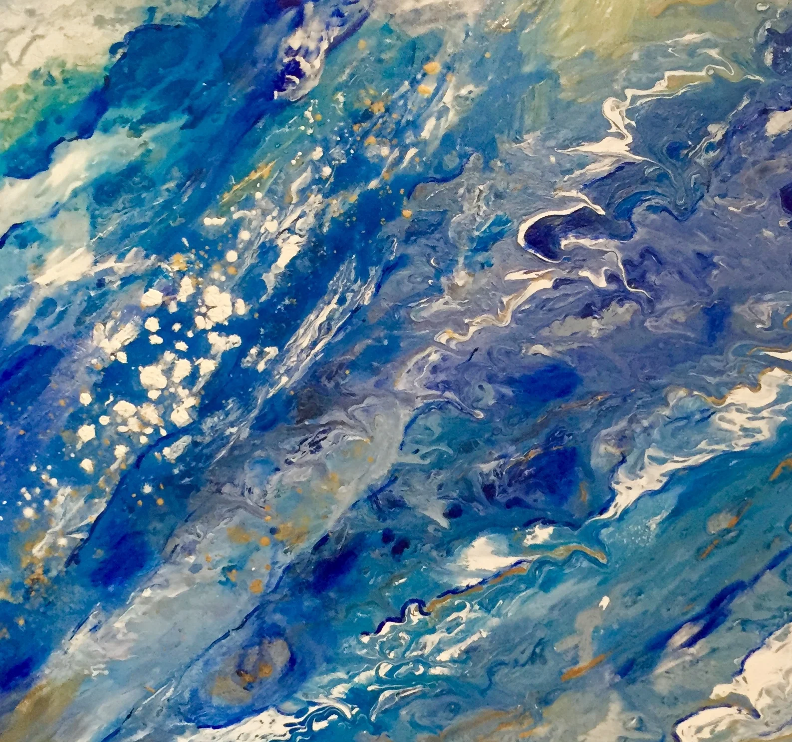 Waves of Gratitude 36” x 36” x 1.5” Sold