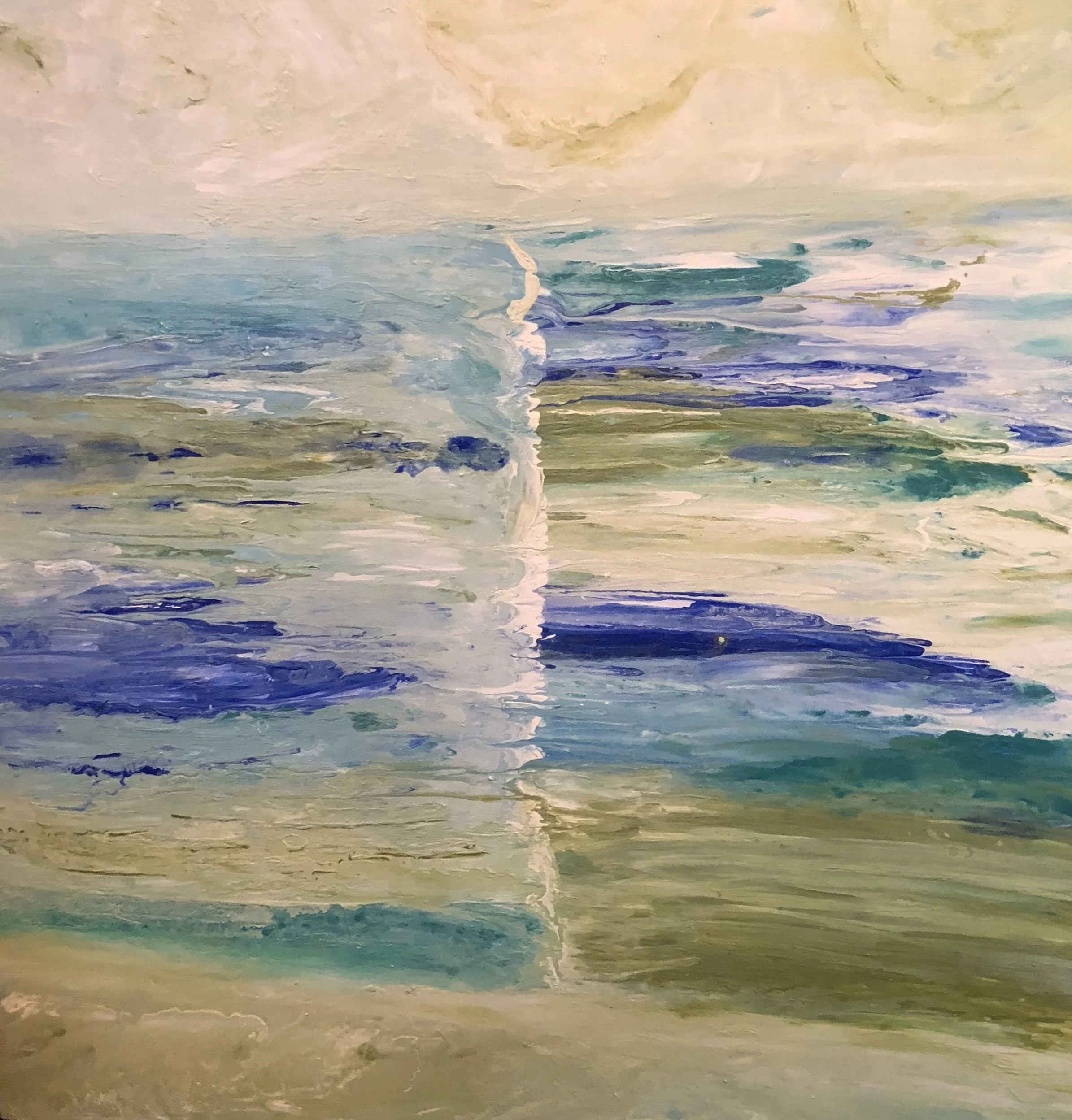 Calm Bliss 36" x 36" x 1.5” acrylic on canvas Sold