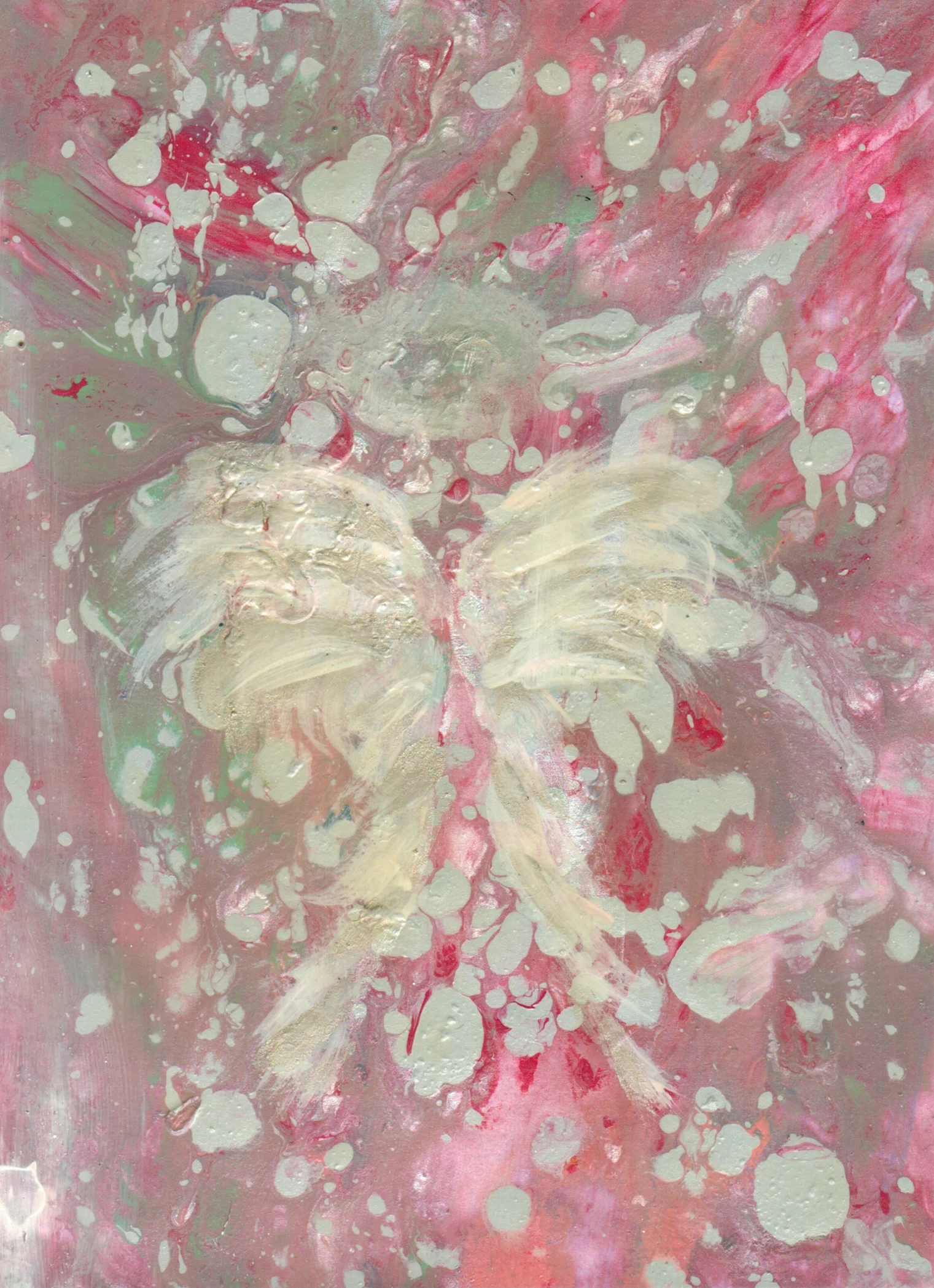 Confetti Wings 8" x 10" acrylic on paper Sold
