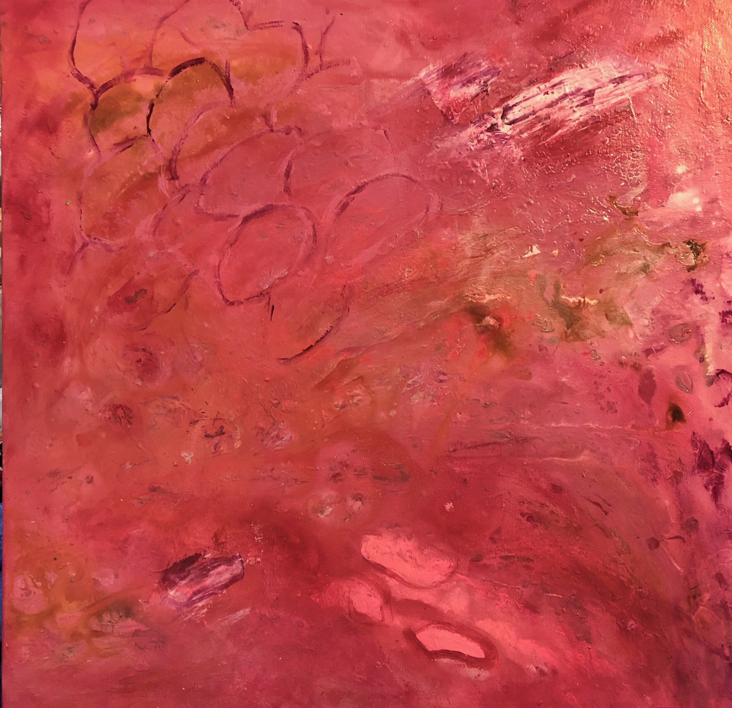 Fuchsia Diversion - 20" x 20" $675