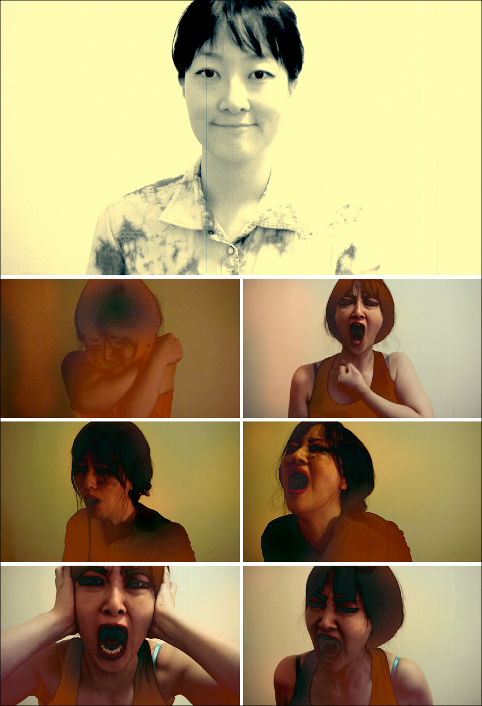 Prerecorded Videos: Negative Response + Positive Response The short videos use music, voice and body movements consisting mainly of hand and facial expressions to convey a personal story.