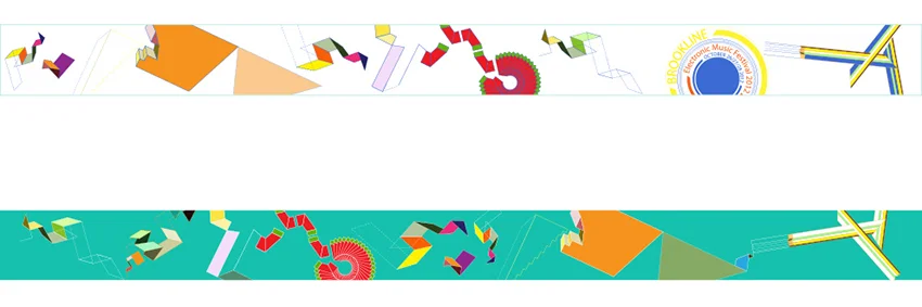 #11: Adobe Illustrator (2012) In works from #11 to #13, the result of the fractal image was connected, and extended into visual images which incorporated the idea of rhythm in electronic music.