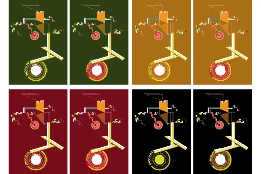 #12: Adobe Illustrator (2012) In works from #11 to #13, the result of the fractal image was connected, and extended into visual images which incorporated the idea of rhythm in electronic music.