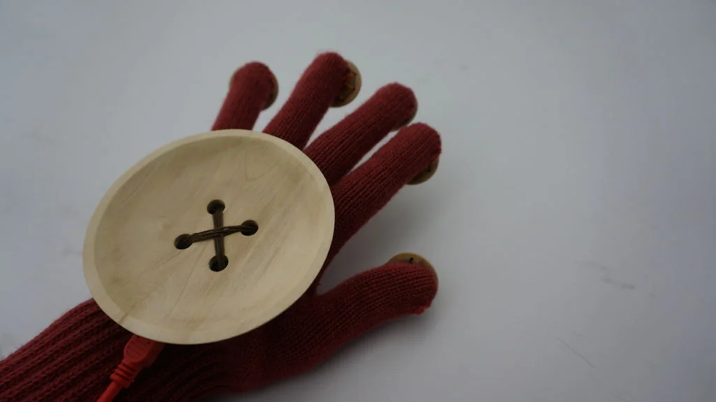 Step 5: Covering the LilyPad with a button.