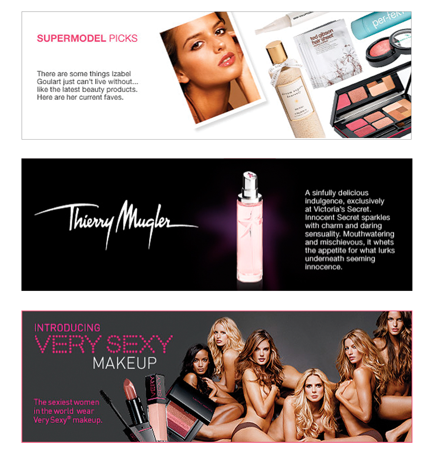 Victoria's Secret Website Banners