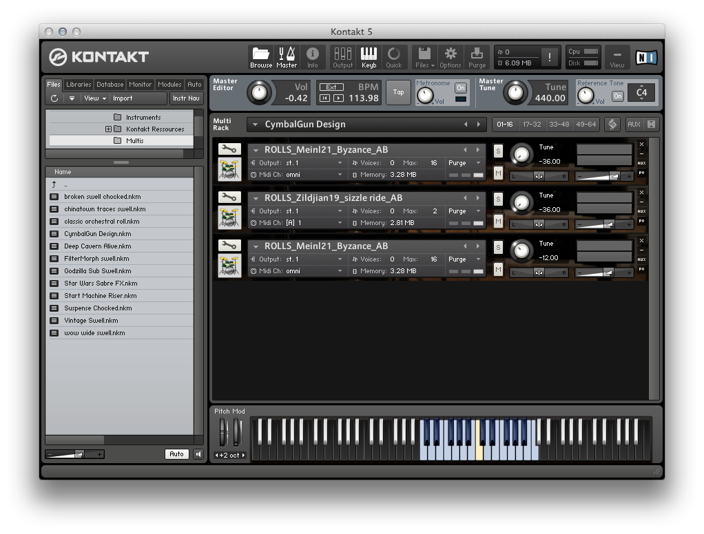 CYMBAL ROLLS - A Kontakt multi instrument