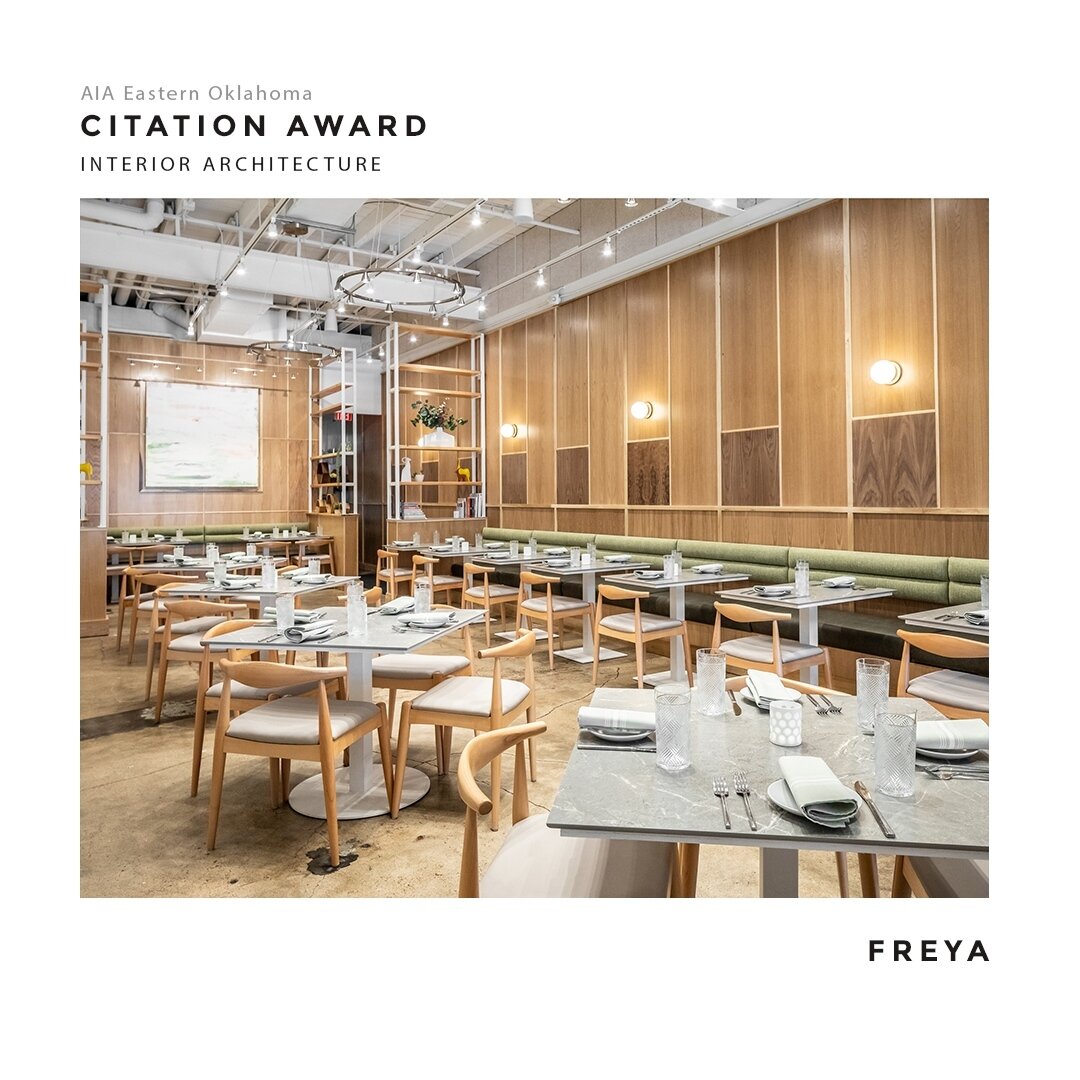 .
AIA Eastern Oklahoma ⁠
CITATION AWARD⁠
Interior Architecture ⁠
⁠
FREYA ⁠
⁠
Client: Justin Thompson / Freya Nordic Kitchen ⁠
Architect + Interiors: W Design ⁠
Photography: Kacey Gilpin Photography ⁠
⁠
Freya, the Norse goddess, known for her fondness