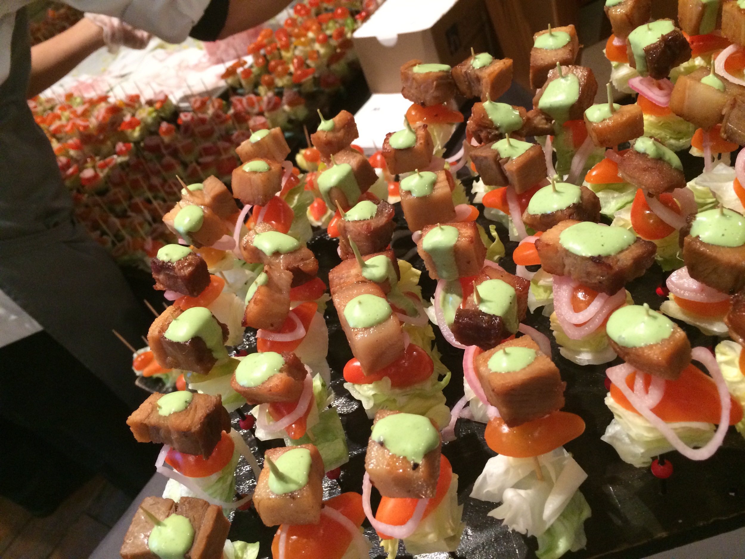 BLT Skewers for The Contemporary's 5x7 Event, February 2015