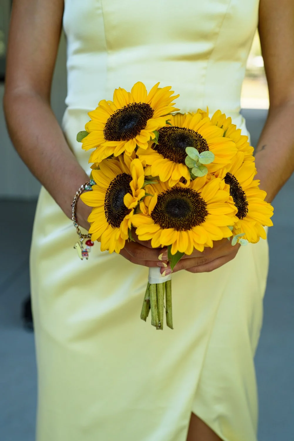 sunflower bridesmaid bouquet
