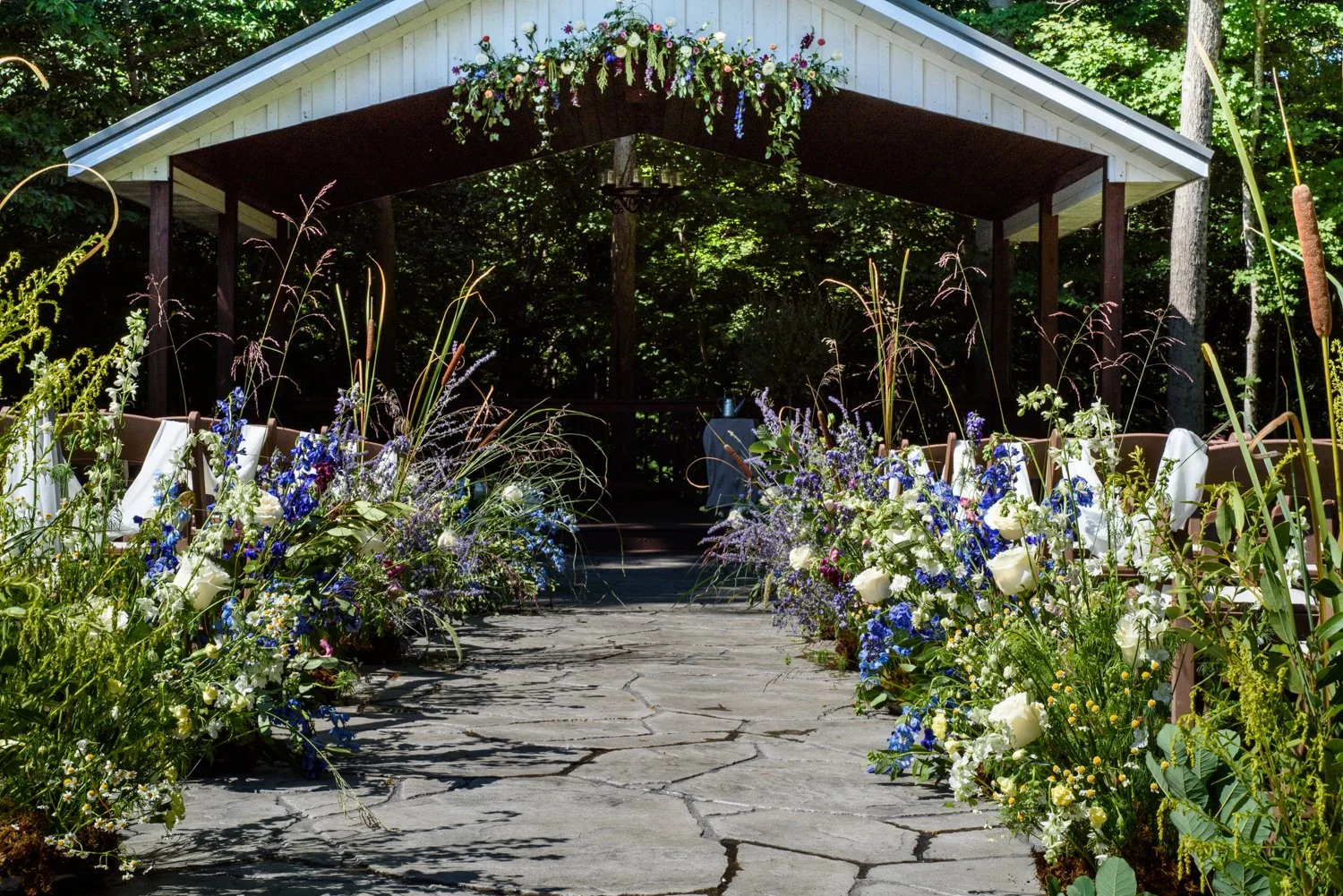 ceremony meadow aisle