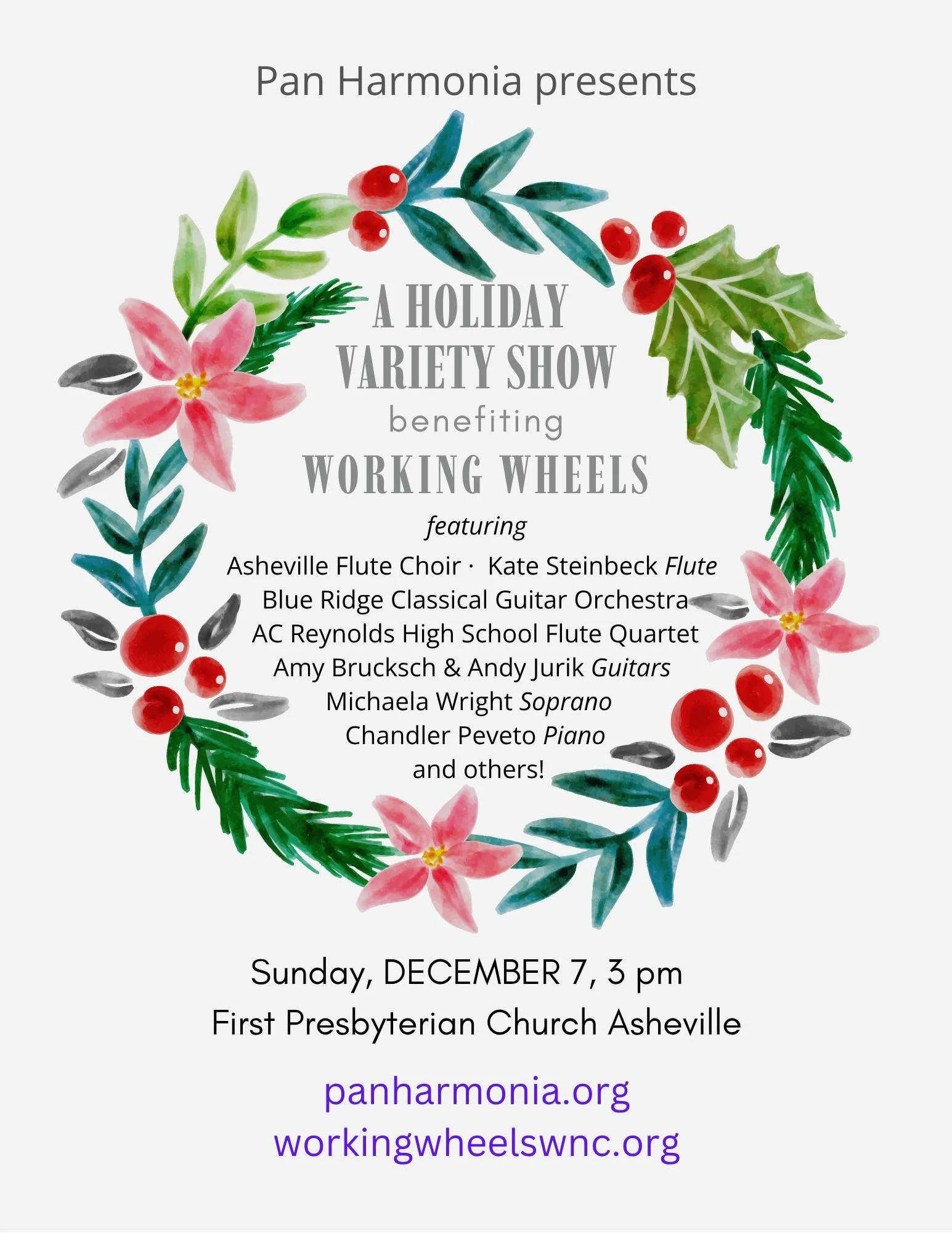 Pan Harmonia holiday benefit show
