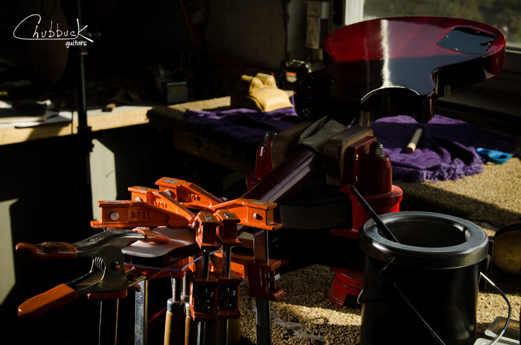 1991 Gibson Les Paul Studio :: headstock break repair.