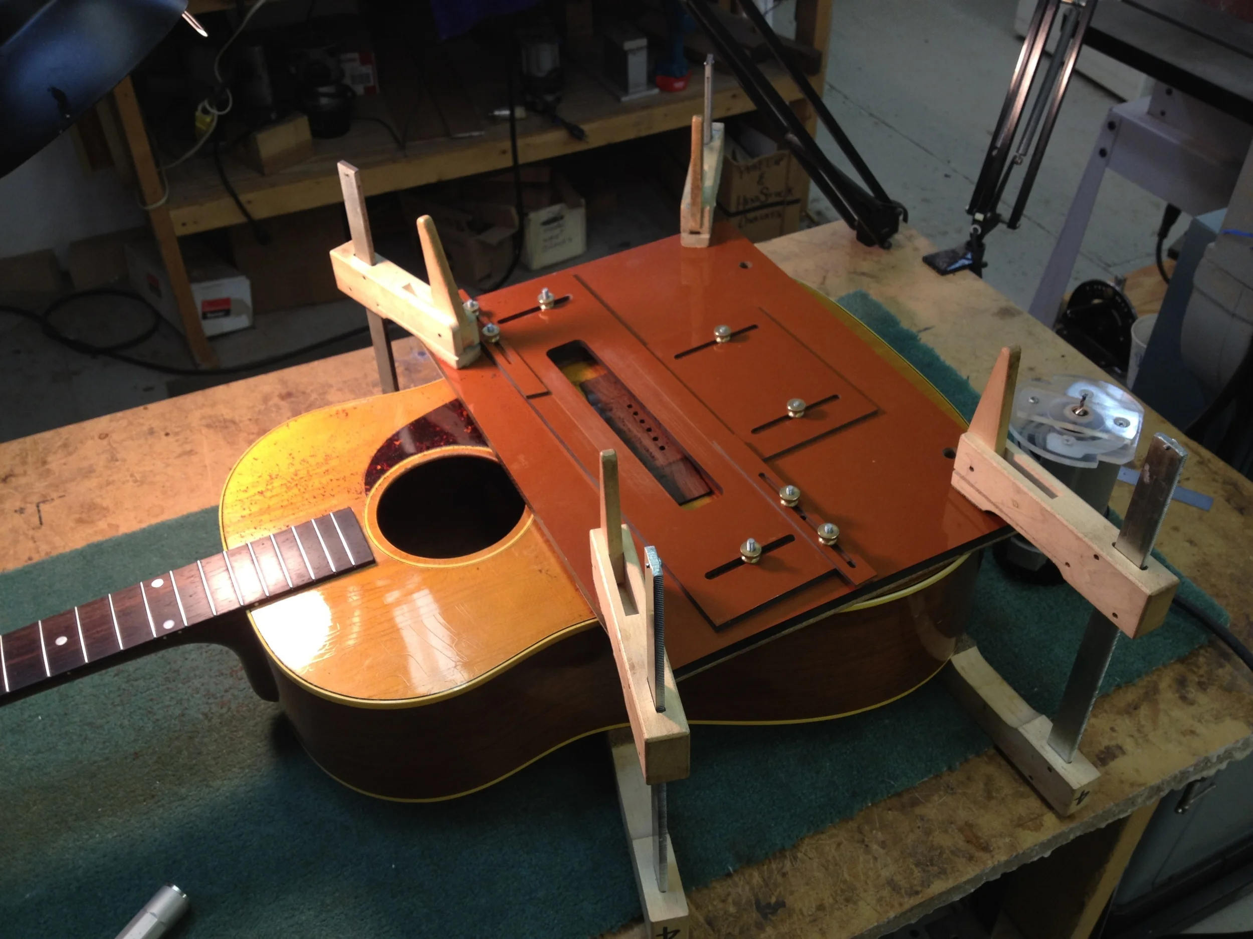 Quick look at my saddle slotting jig