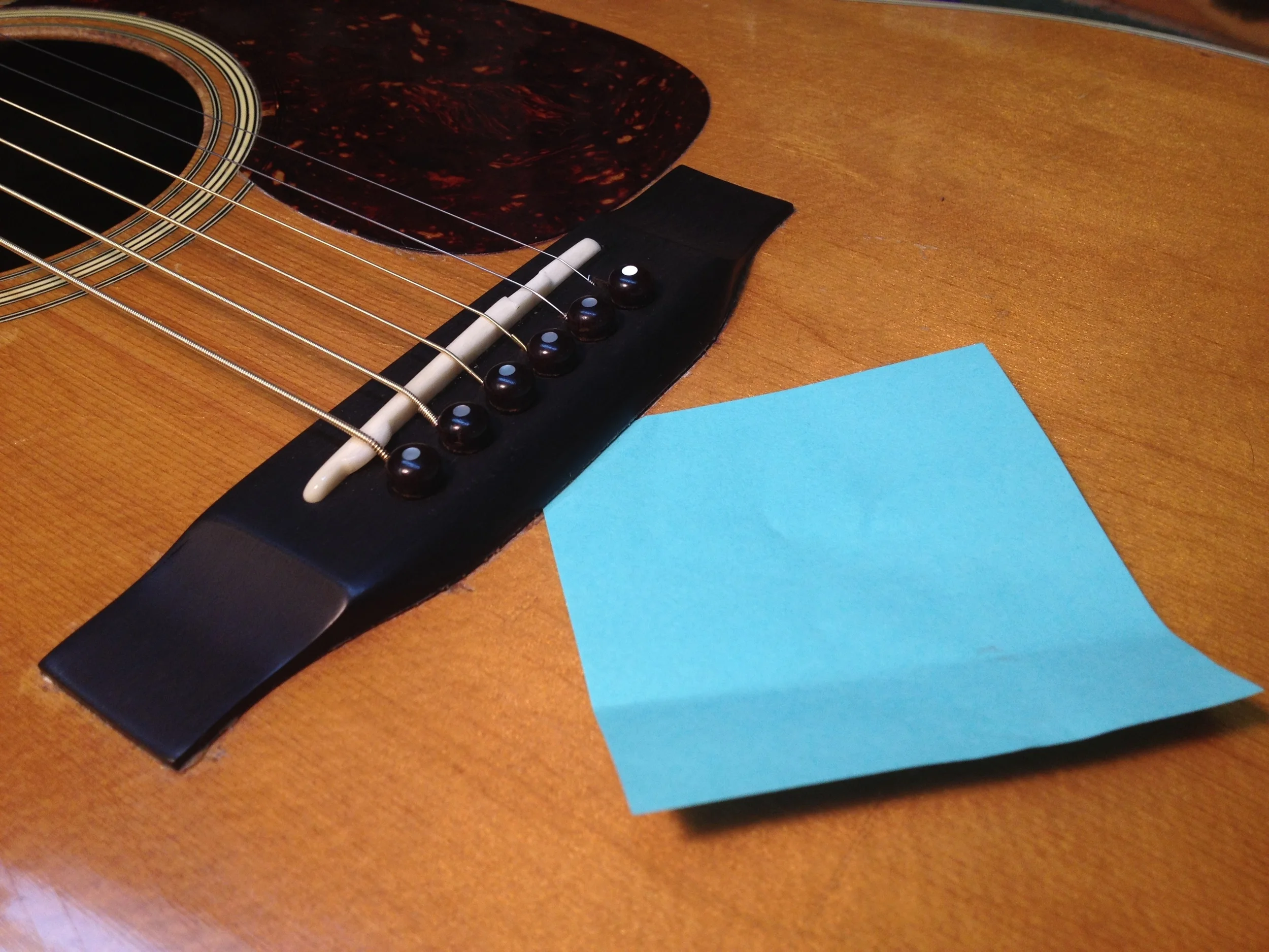 1972 Martin D-35 bridge removal