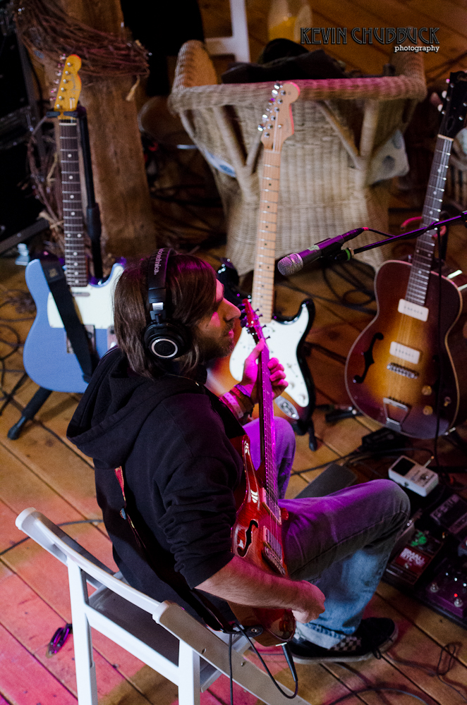 Rob and a few guitars to choose from
