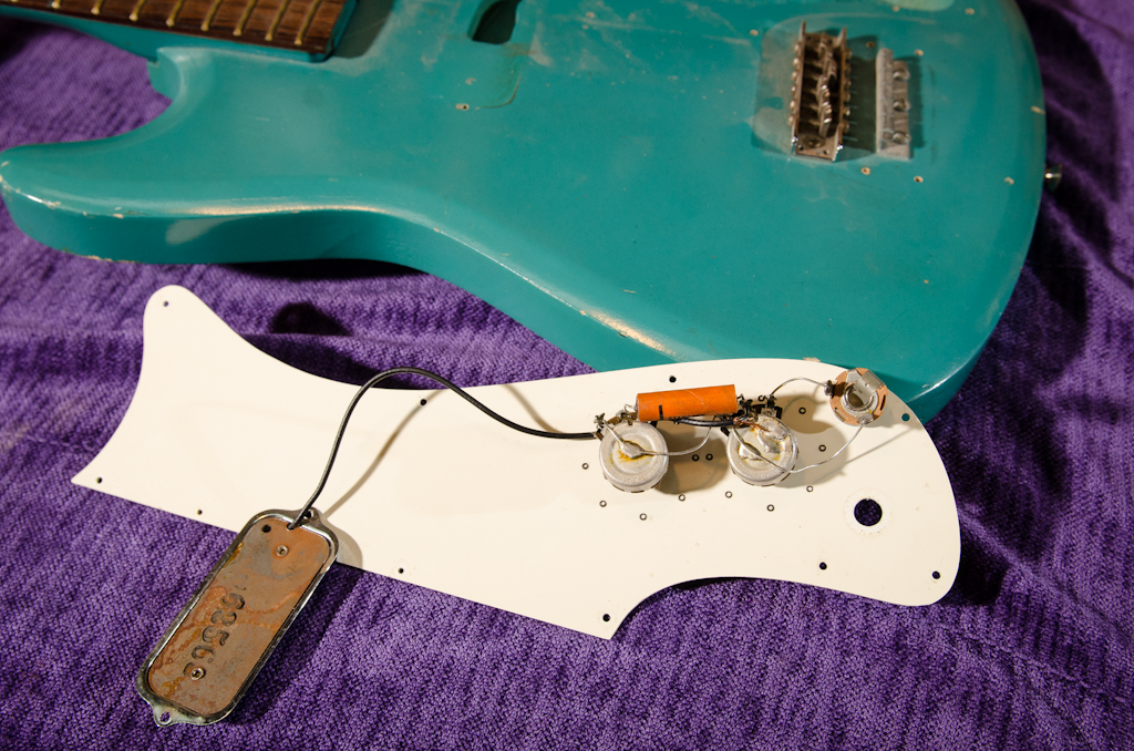 Proposed left handed pickguard. Note that the output jack will have to be rewired.