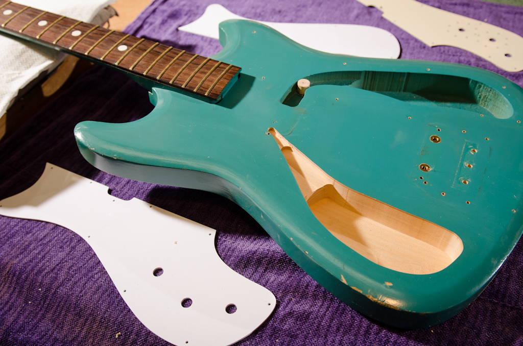 The new lefty guard and control cavity.