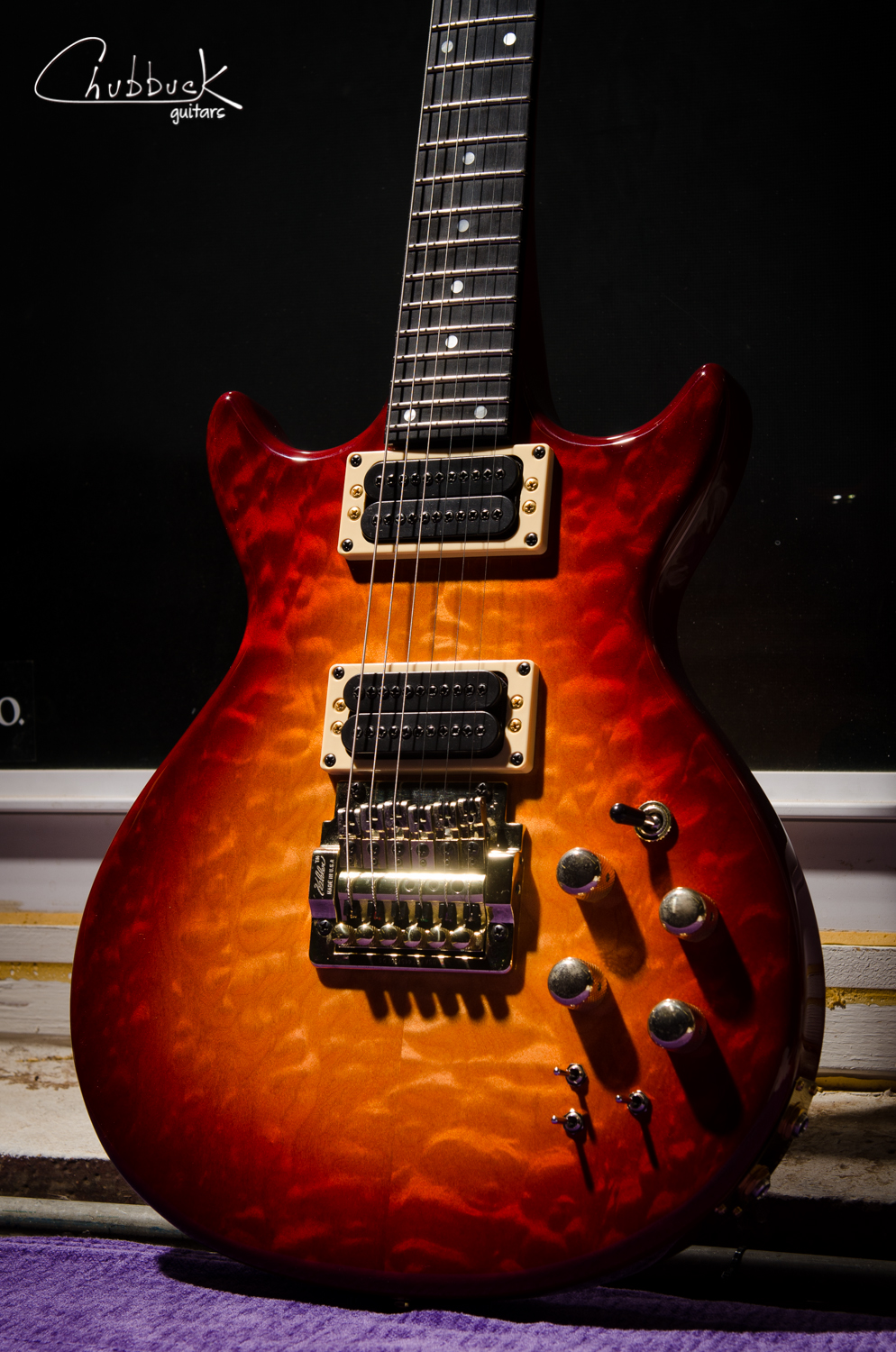 This quilted maple in combination with the new finish gives a fire-like appearance.