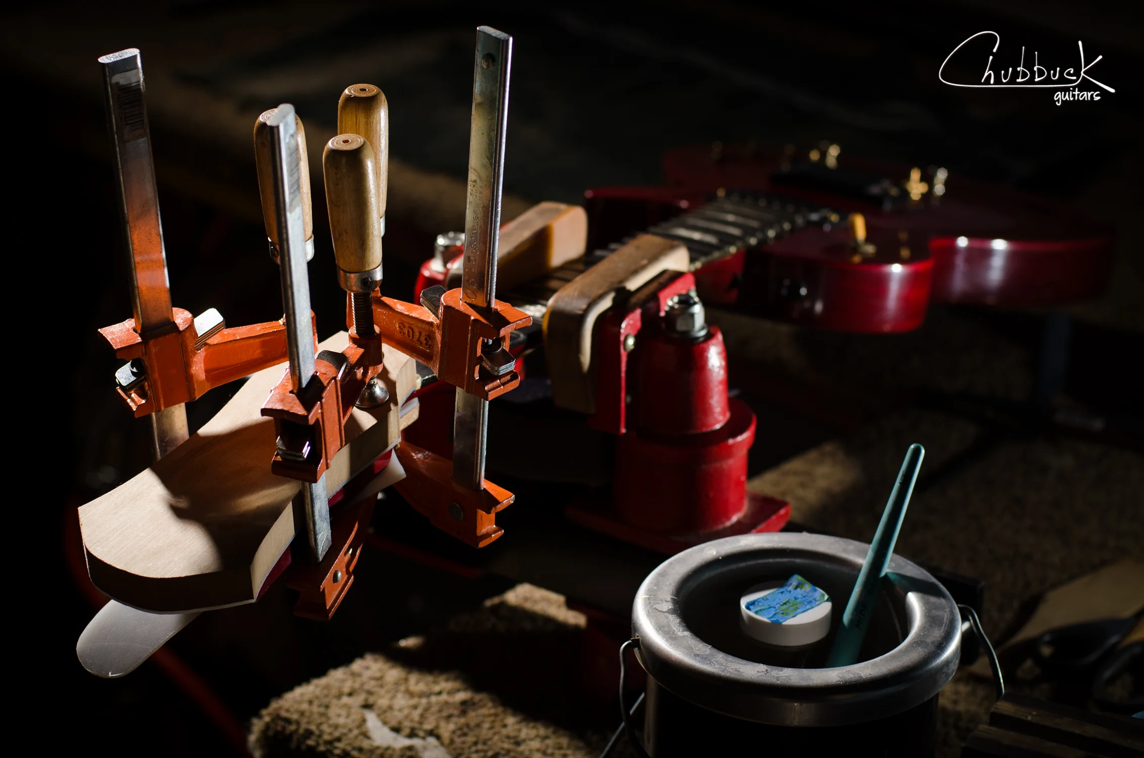 Broken headstock glue-up :: 1992 Gibson Les Paul