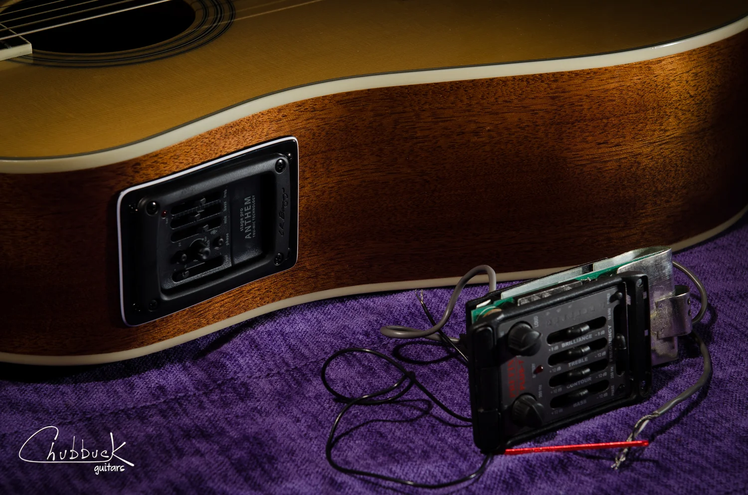 Carvin Cobalt 750S [5.1 lbs] :: side preamp convert Fishman to Baggs Stagepro Anthem