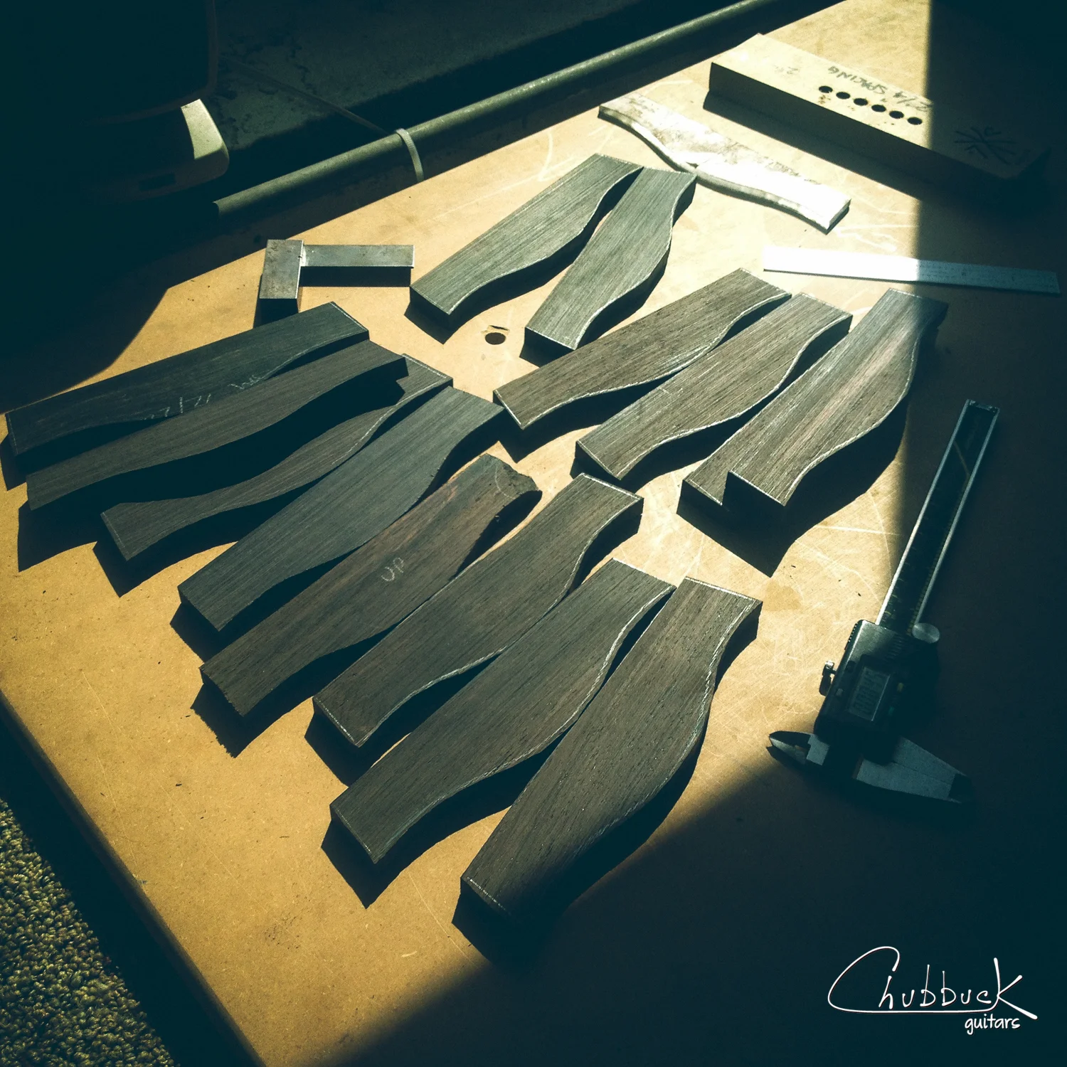 Blanking out bridge stock :: Chubbuck Guitars