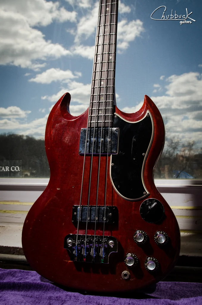 1966 Gibson EB-3 :: Hipshot 2 point Supertone bridge, choke bypass, setup with flats