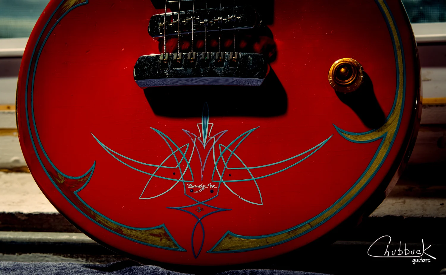 Fret Level :: Custom Pinstriped 1998 Heritage H-120 [7.0 lbs]