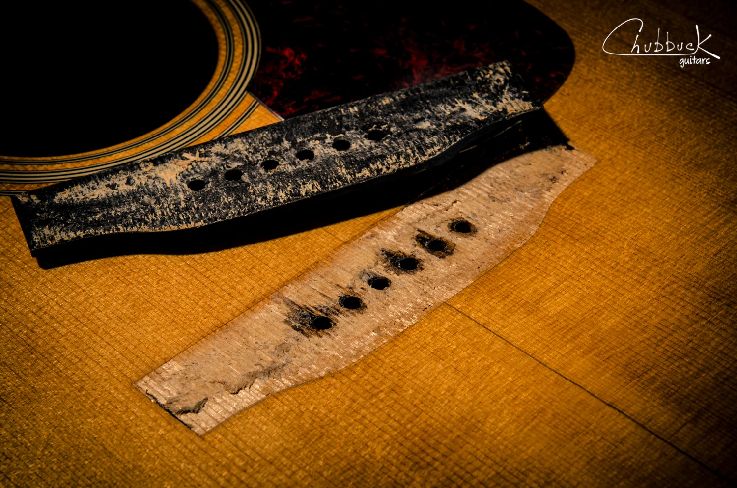 Bridge removal & old top crack repair :: 1996 Martin HD-28