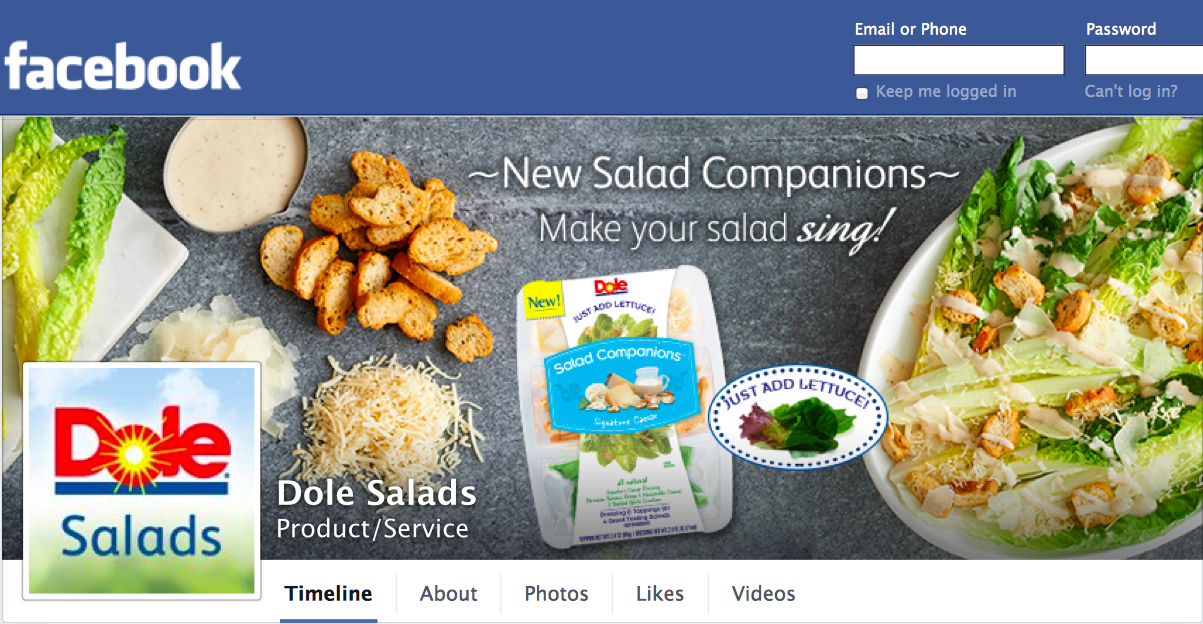 dole Facebook Cover - salad companions