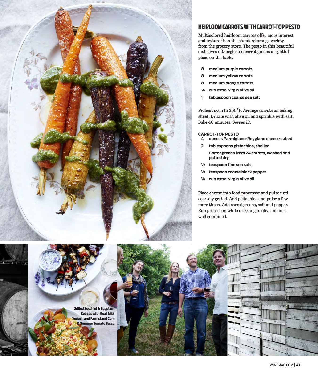 Wine Enthusiast Sept 2016 Roasted Carrots