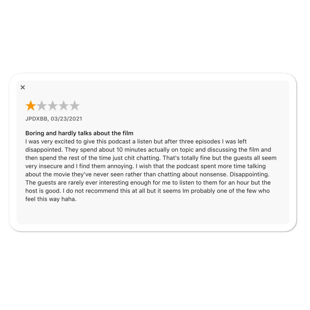 Bad Podcast Review Stickers