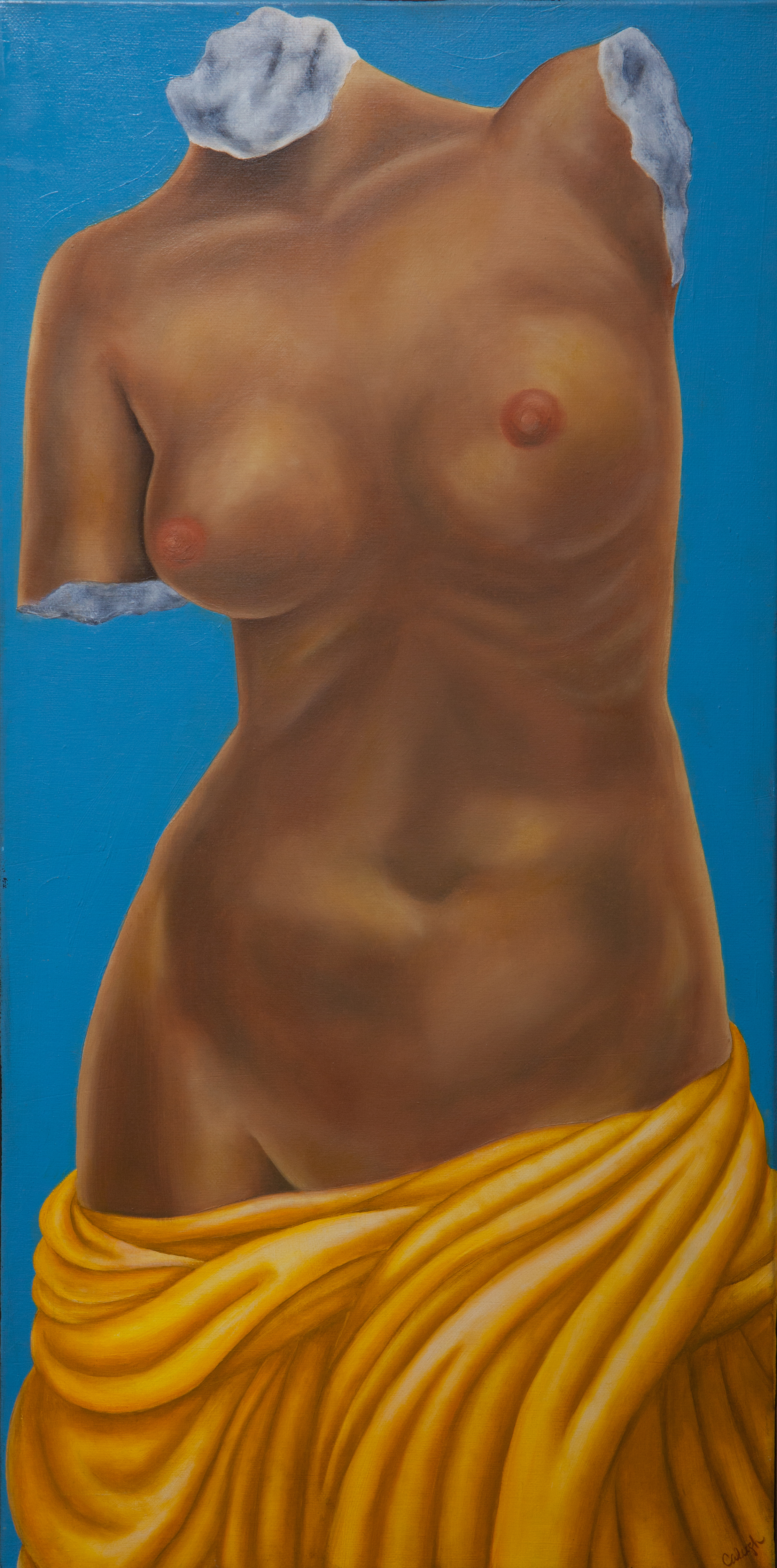   Venus de Milo Torso   oil on canvas  48 x 8 inches  2011 