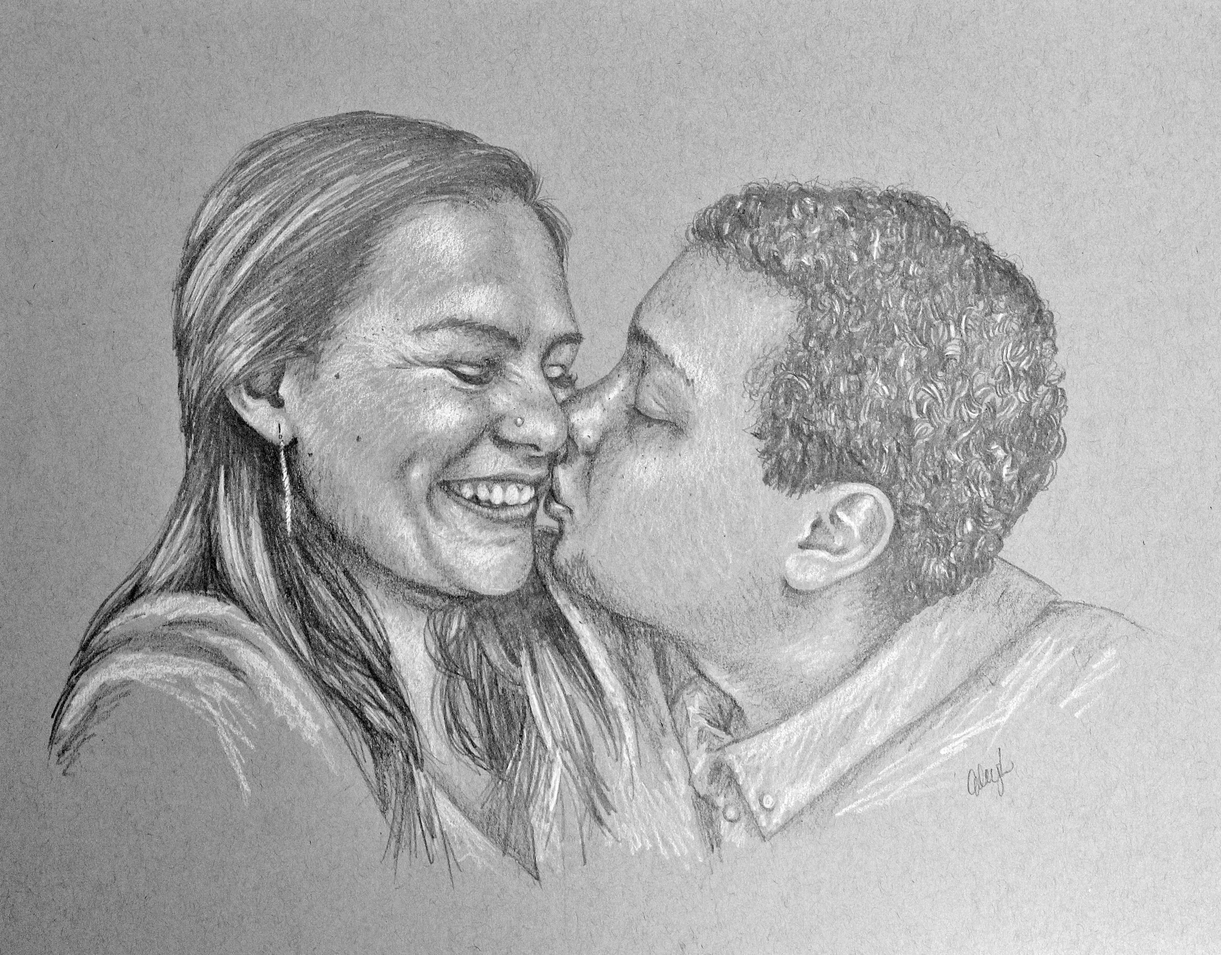 How to draw Romantic Couple with pencil sketch step by step 