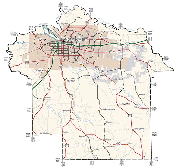 Map provided by The University of Alabama Cartographic Research Laboratory