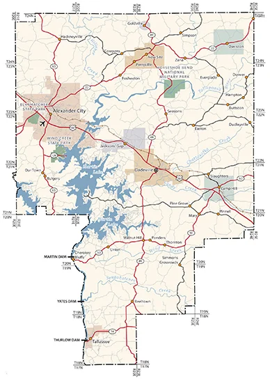 Map provided by The University of Alabama Cartographic Research Laboratory
