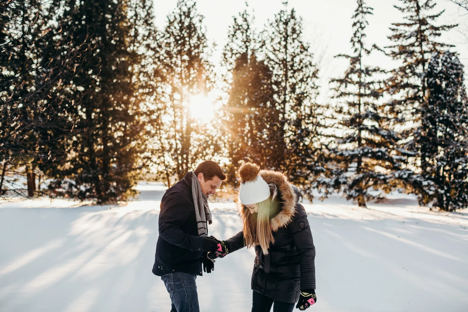Ottawa Winter Engagement Session - Andrea & Martin