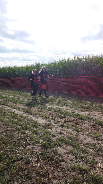 Ashley and Sam heading toward the finish line