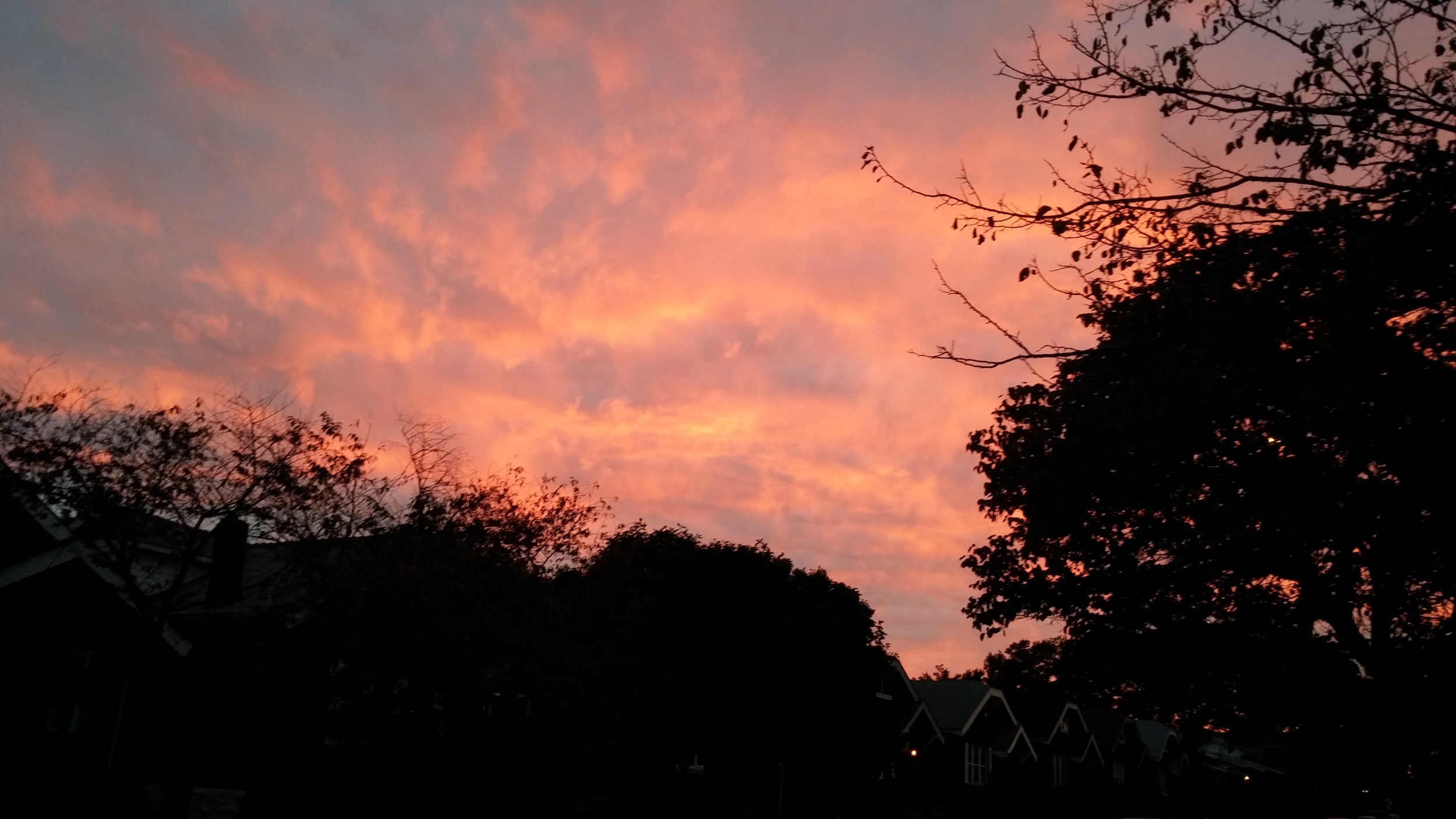 The sunset was pretty! Then it got dark...