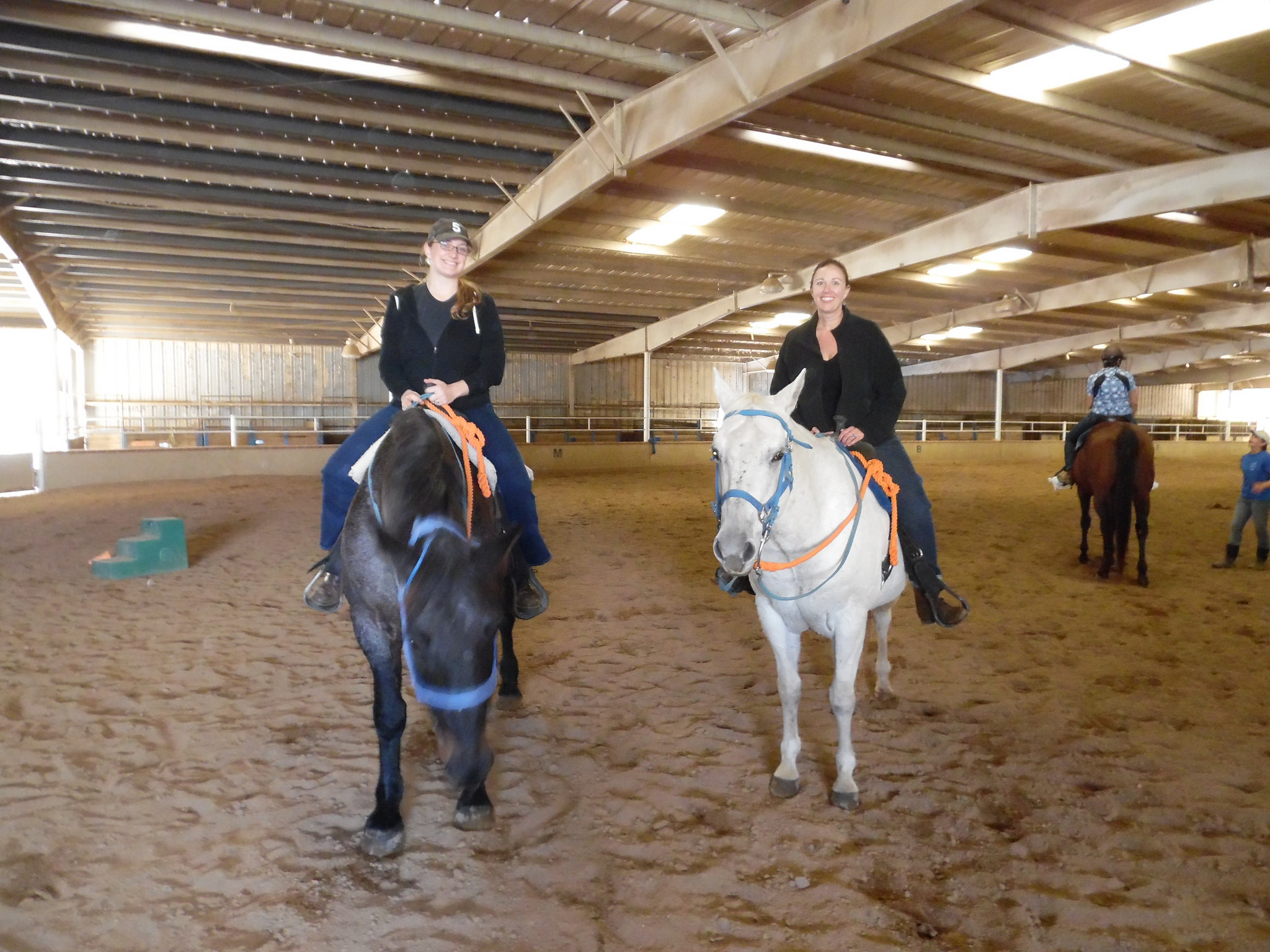 After horseback riding. My horse's name is Norman. He's 30 years old, which is exactly the type of horse I need. :)