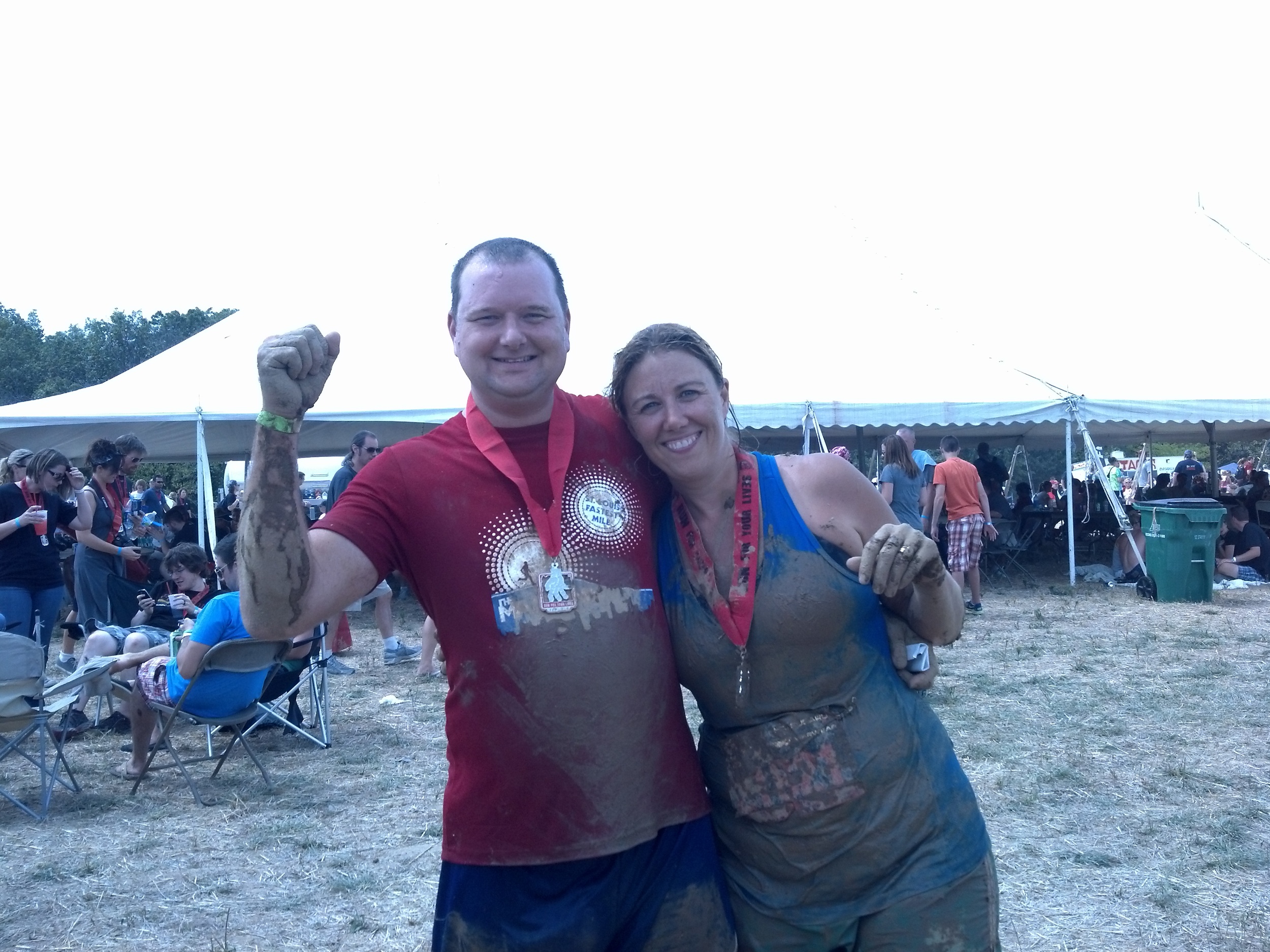 Eric and me at a zombie run in 2011. I died and Eric cheated, but I guess if they were real zombies, cheating wouldn't matter. 